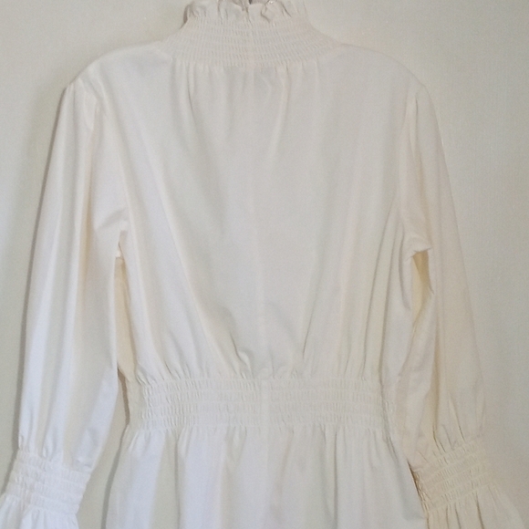 belle sky Tops - Belle Sky off white Cotton smocked long sleeve top women's size small